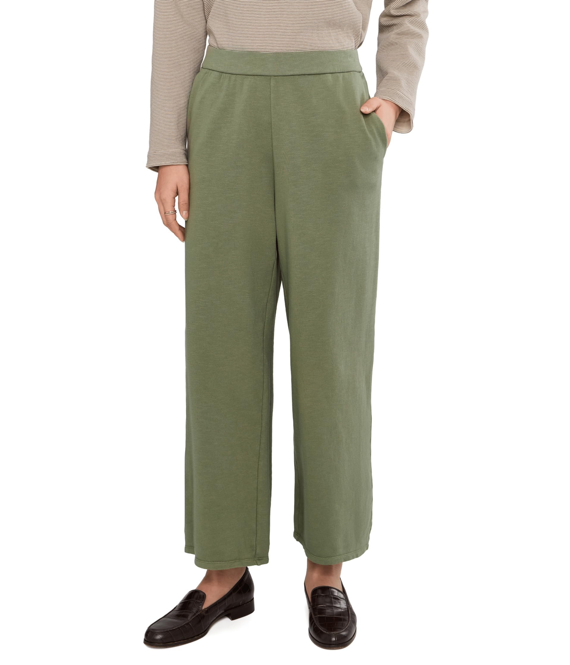 Брюки Eileen Fisher Garment Dyed Terry Wide Ankle Pants