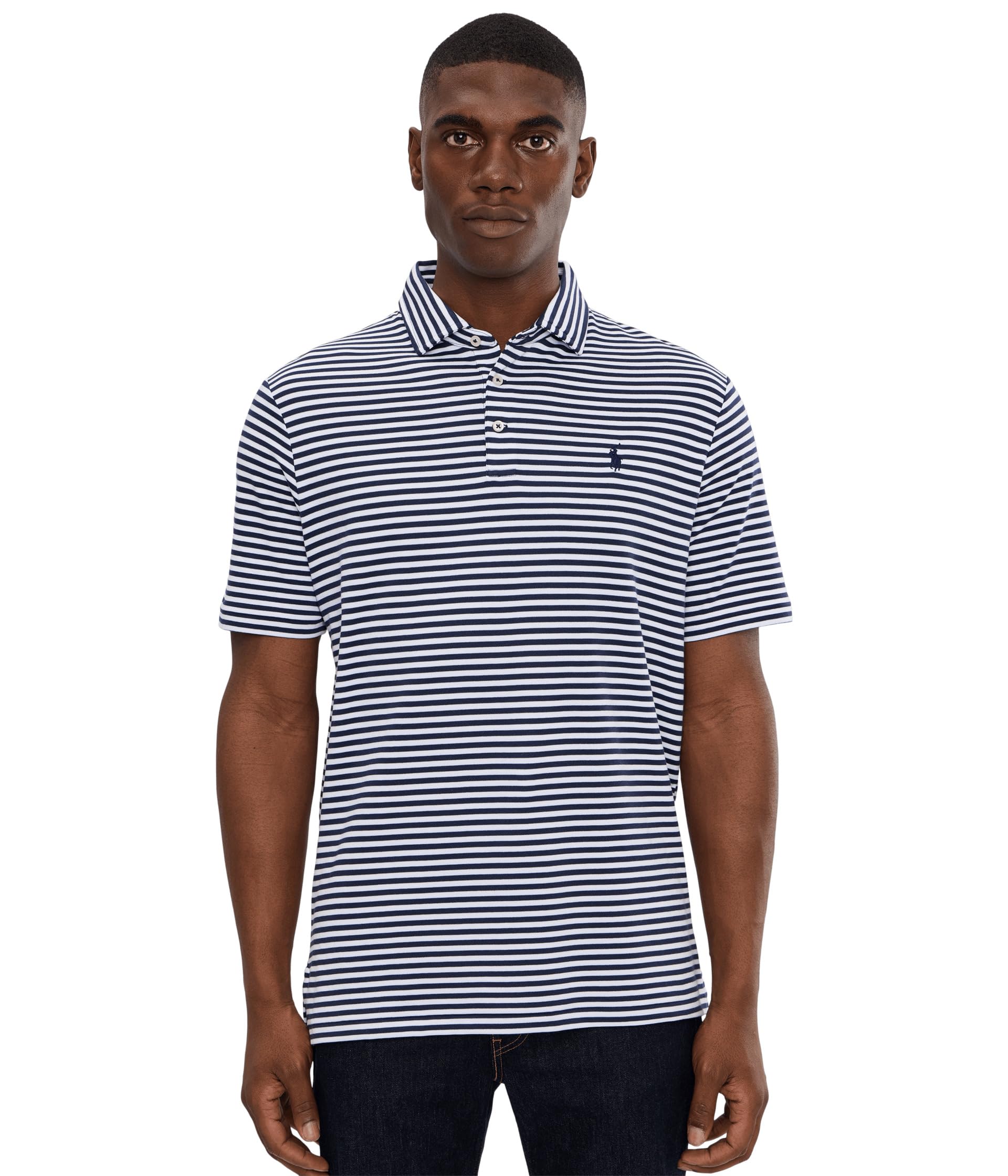 Classic Striped Soft Cotton Polo Shirt