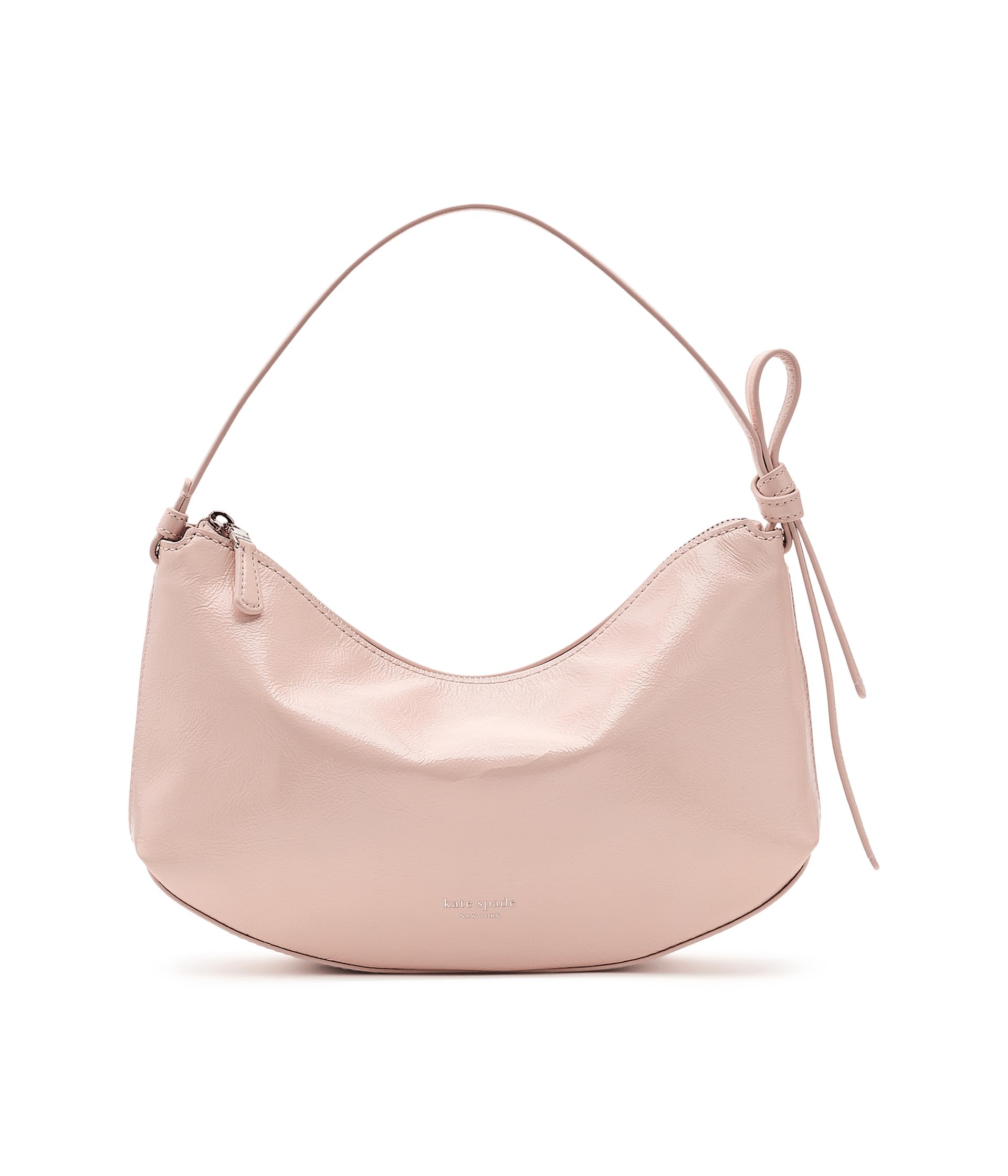 Loop Crinkle Patent Leather Shoulder Bag