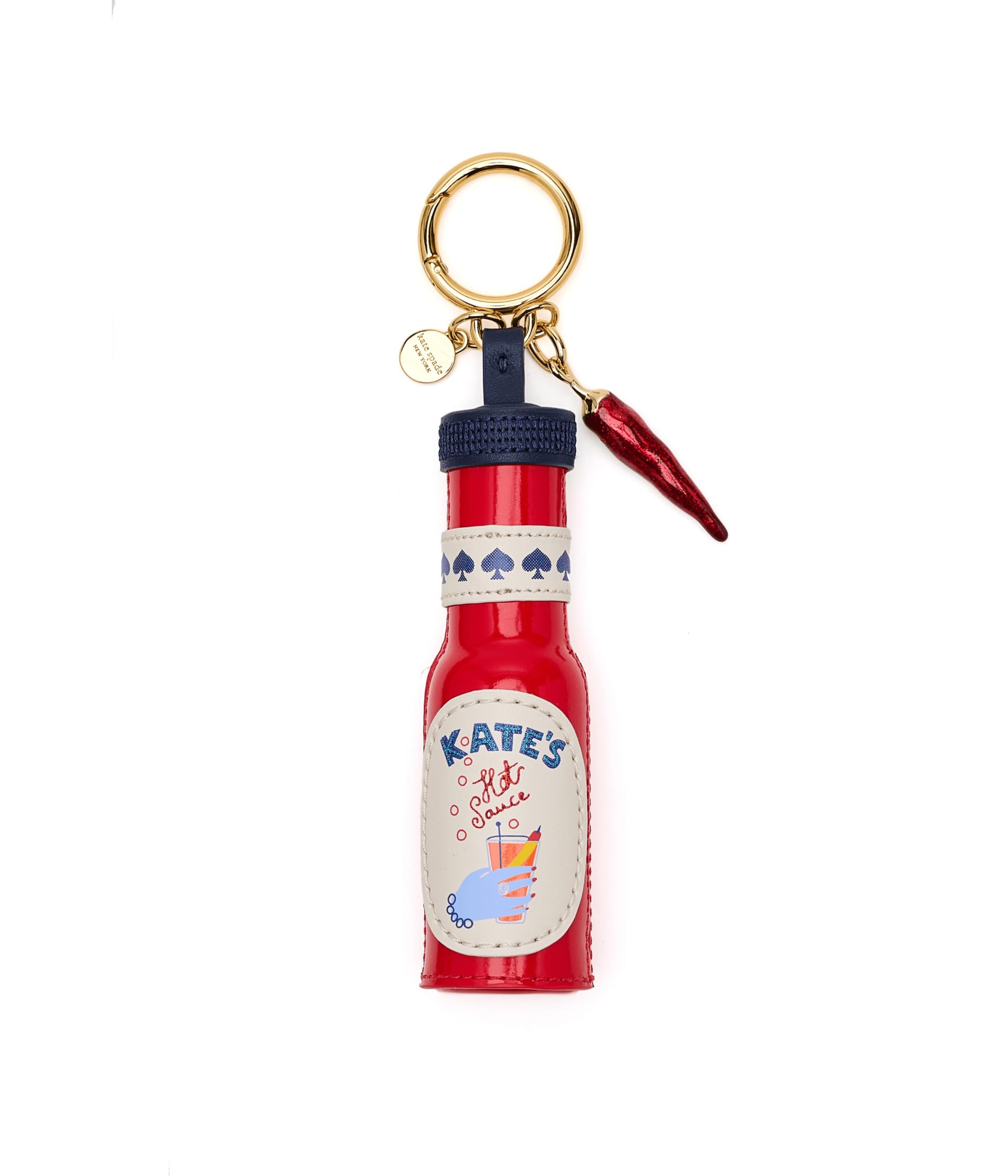 Charmed Embellished Pu Hot Sauce Bag Charm
