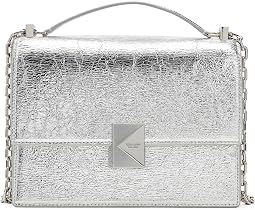 Сумка через плечо Deco Crinkle Metallic Leather Chain для Women's