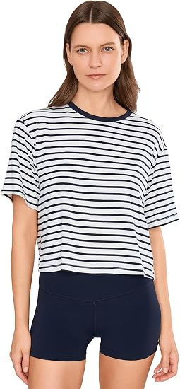 White/Indigo Stripe