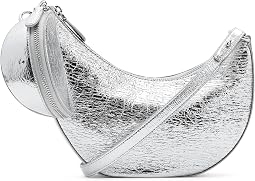 Duo Crinkle Metallic Leather Crossbody Bag