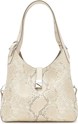Deco Snake Embossed Leather Crossbody Tote