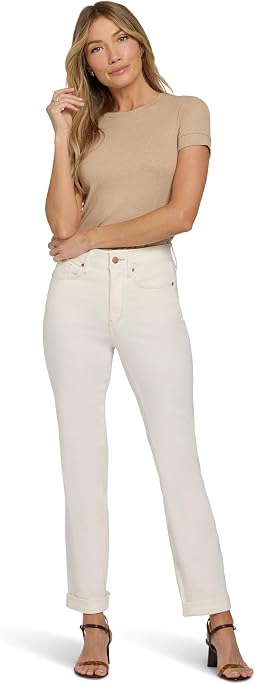 Джинсы NYDJ Straight Triple Stitch Jeans in Vintage White