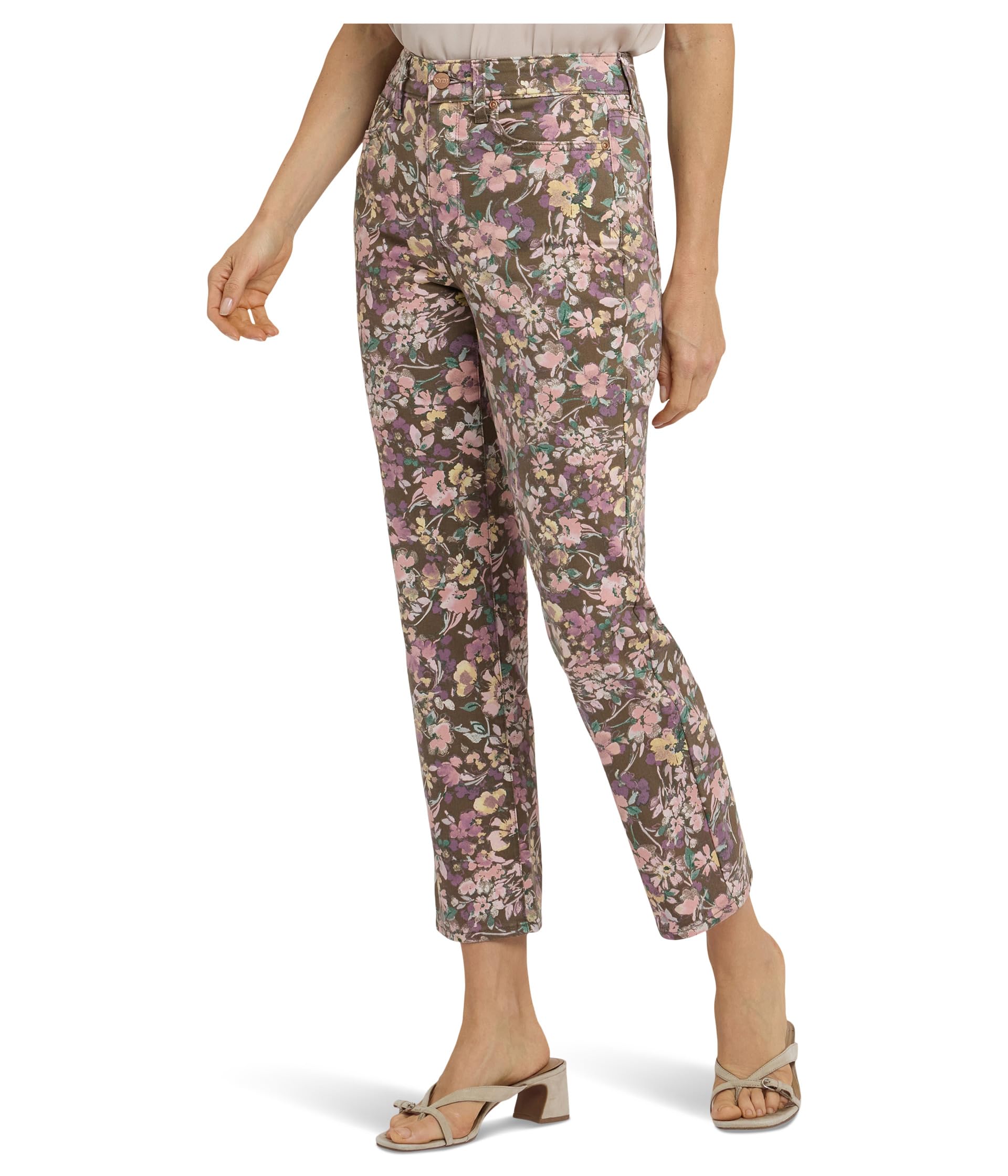 Marilyn Ankle Jeans in Earth Blooms