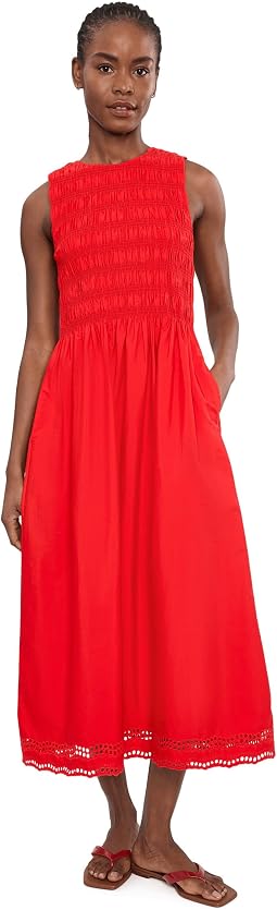 Платье The Embroidered Melody Smocked Midi