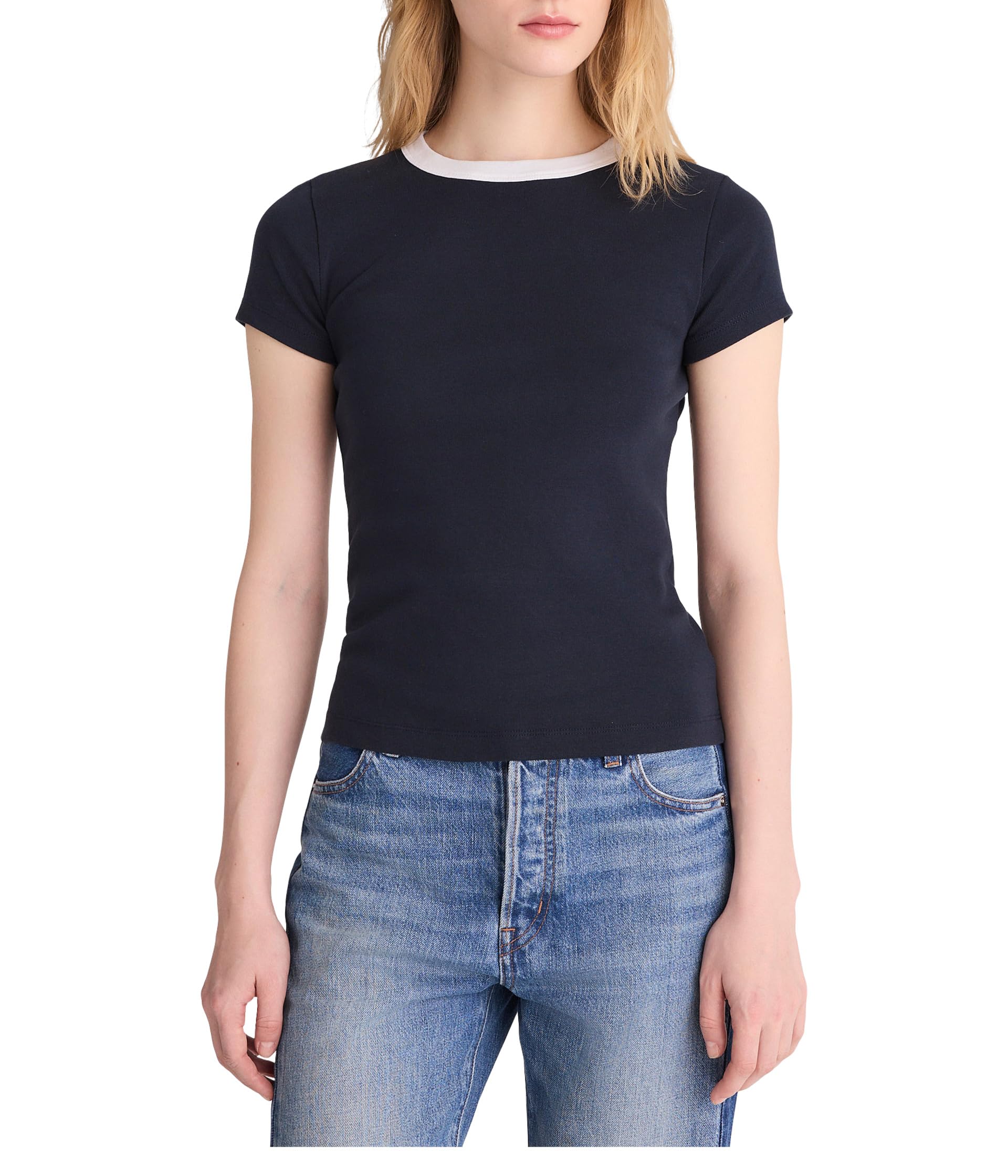 The '90s Crewneck Tee in Compact Cotton