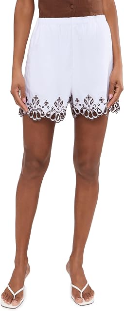 Женские шорты Embroidered Pull-On Poplin