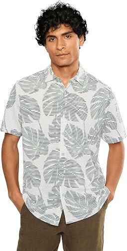 Costa Wave Monstera Mash Short Sleeve Camp