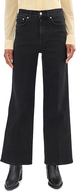 Женские джинсы The Wide-Leg Jean Black Frost