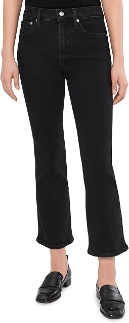Женские джинсы The Stretch Flare Crop в цвете Black Rinse