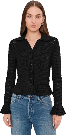 Женский кардиган Pointelle-Knit Peplum