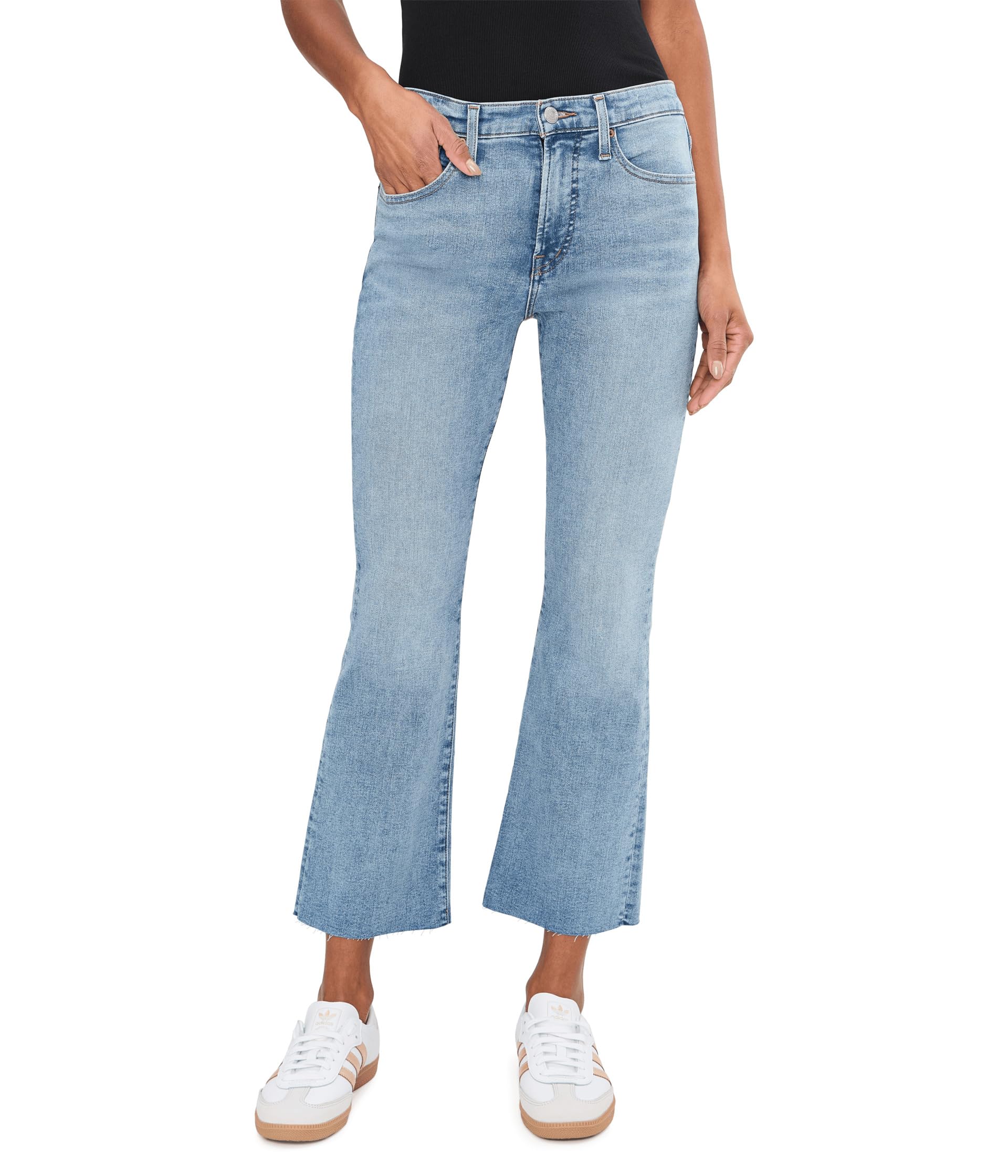 The Stretch Flare Crop Jean Coastal Blue
