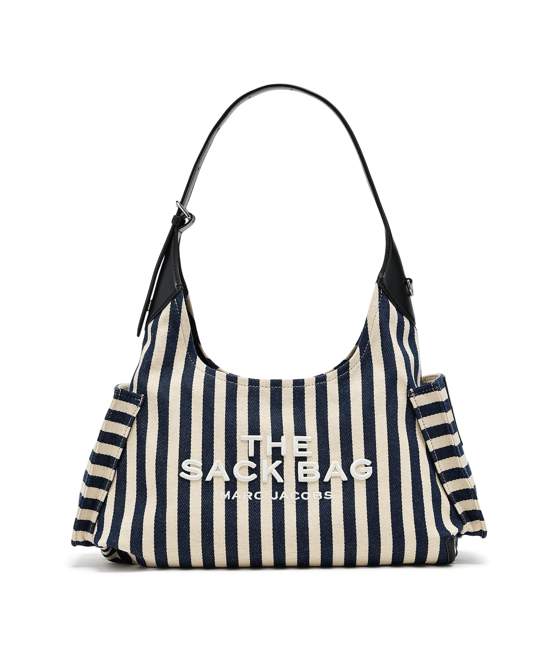 The Stripe Canvas Belted Sack Bag
