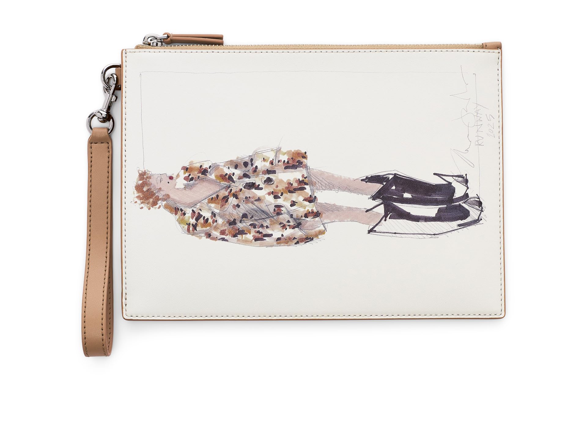 The Runway Illustration Wristlet