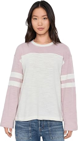 Sunwashed Slub Varsity Long Sleeve Tee