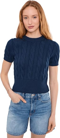 Sky Cable Crew Neck Pullover