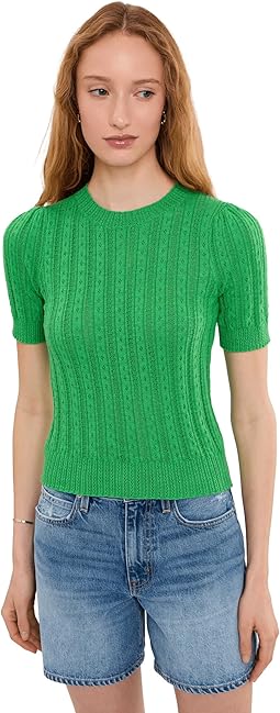 Пуловер Arden Pointelle Puff Sleeve