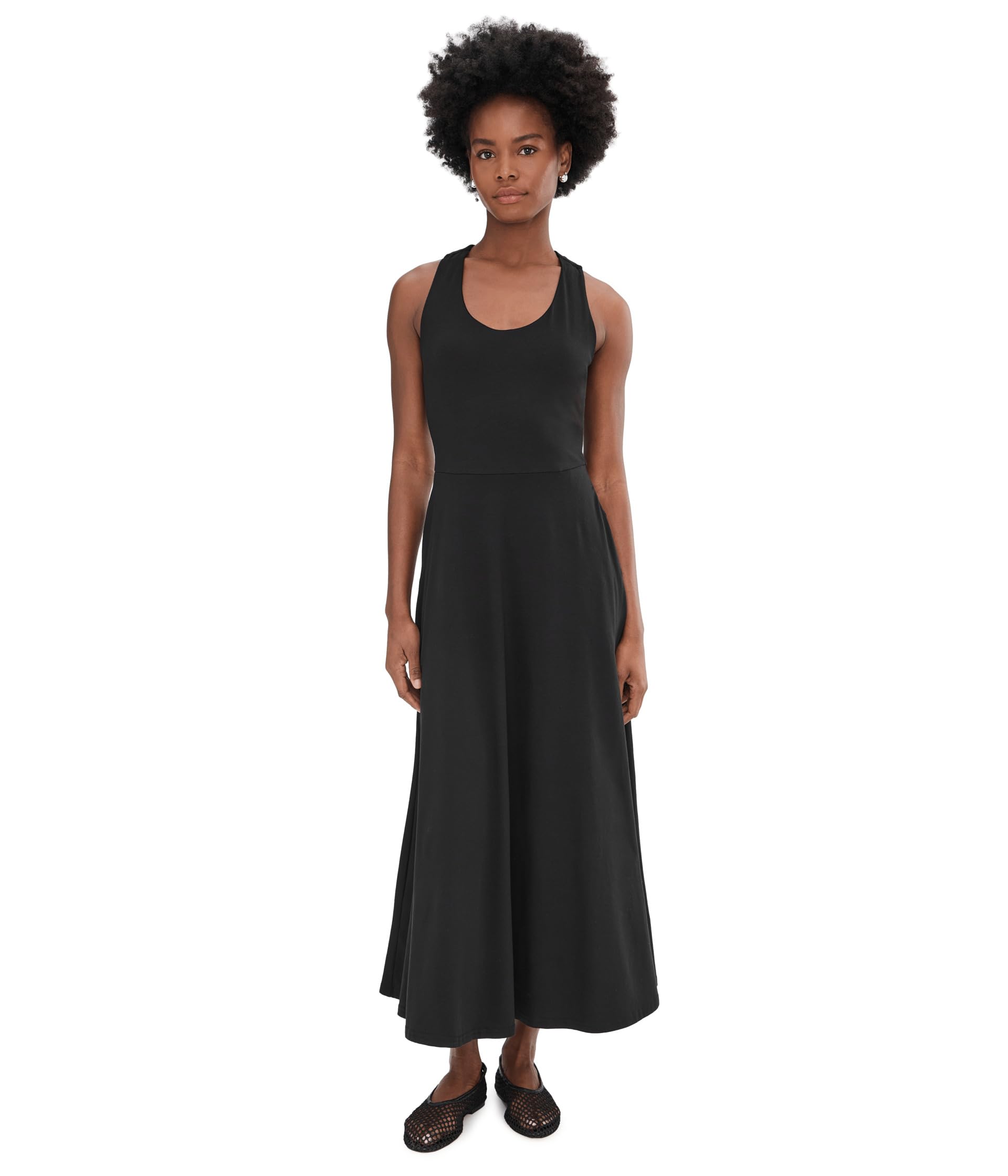 Платье макси с открытой спиной Fit-and-Flare