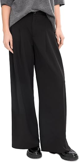30" High-Rise Pleated Wide Leg Trousers