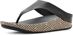 Lulu Lux Graphic-weave Leather Toe-post Sandals