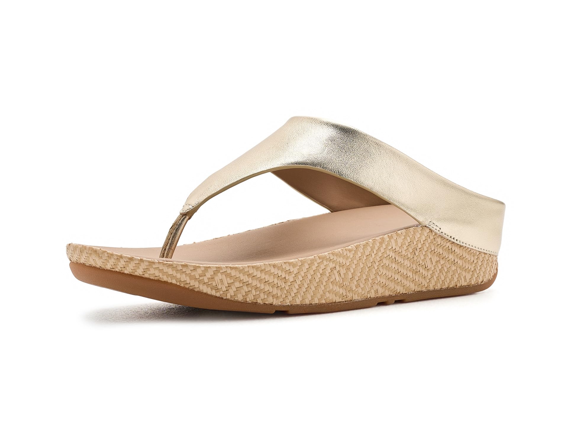 Lulu Lux Graphic-weave Leather Toe-post Sandals