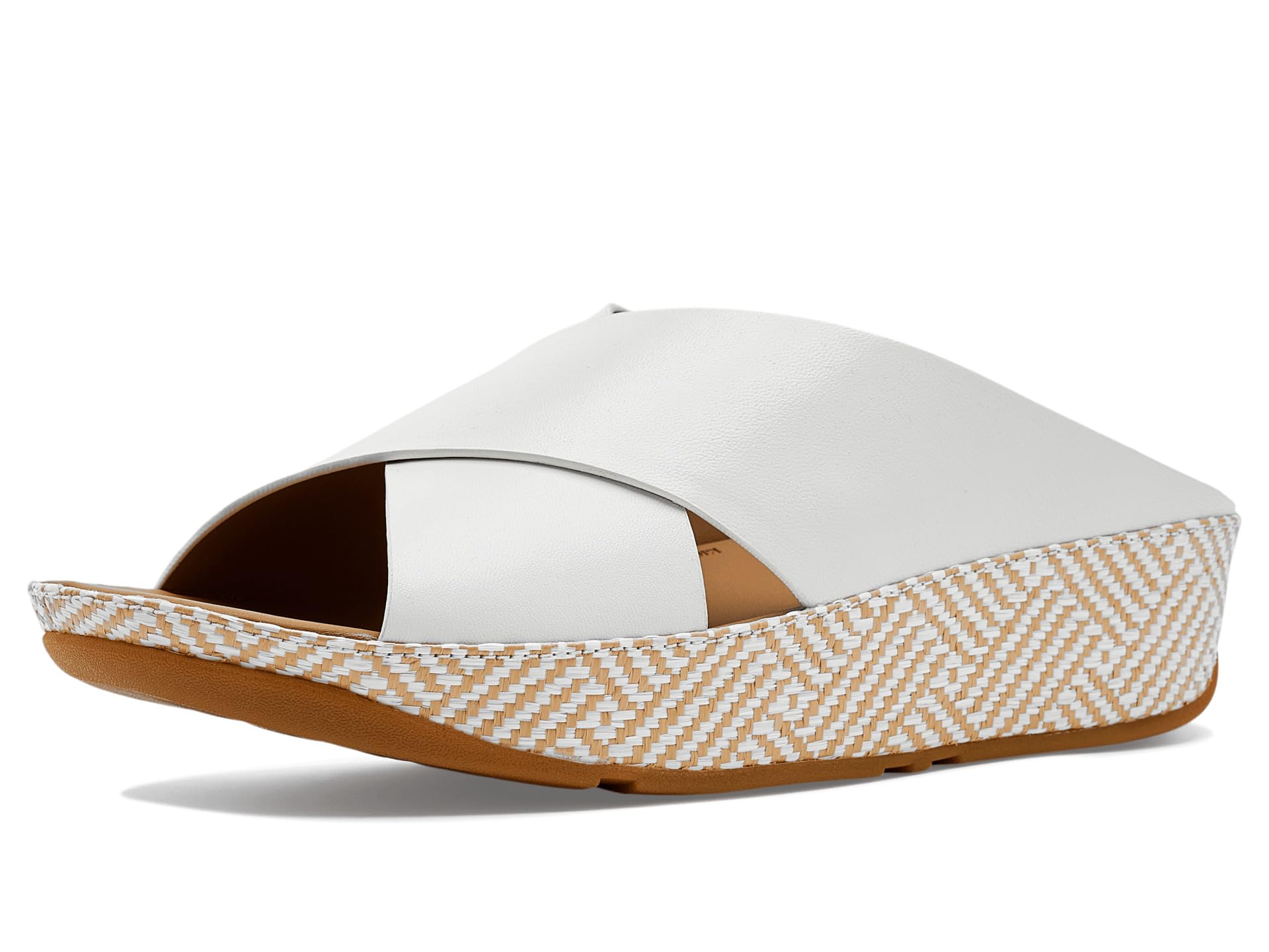 Lulu Lux Graphic-weave Leather Cross Slides сандалии