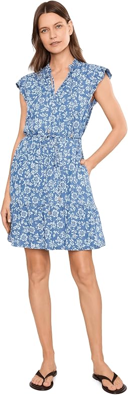 Bahia Blooms Short Sleeve Short Dress