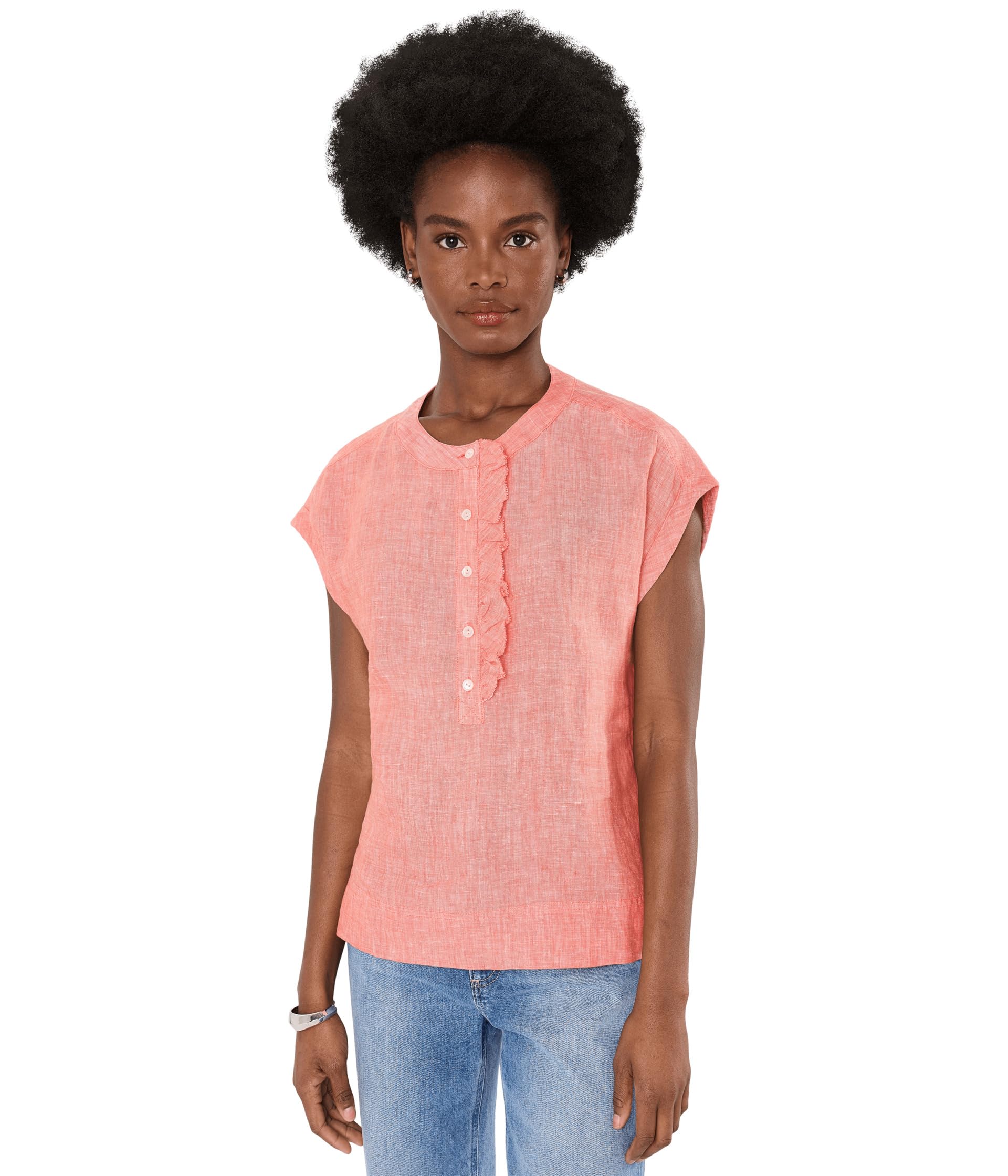 Coastalina Short Sleeve Ruffle Top Женский