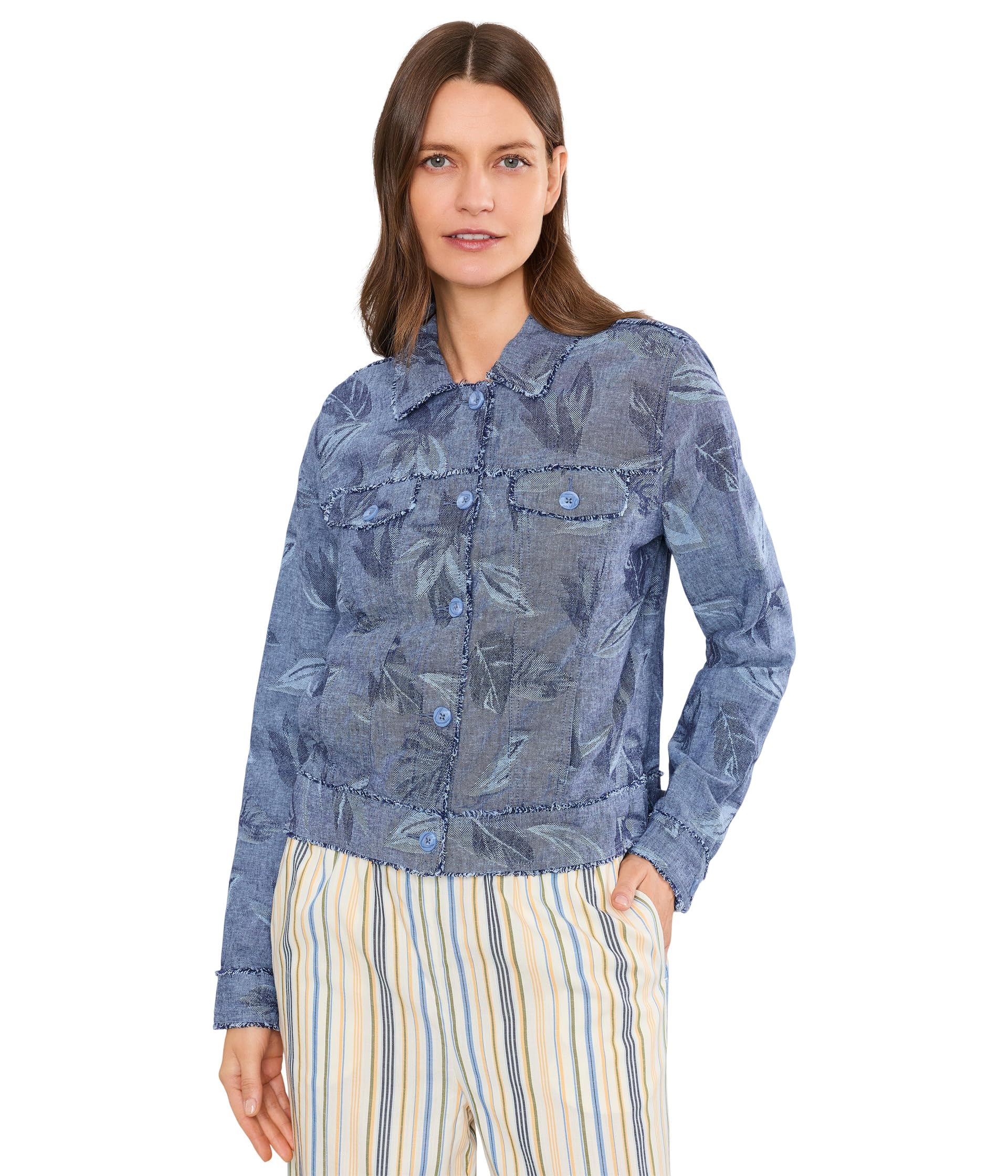 Two Palms Raw Edge Jacquard Jacket