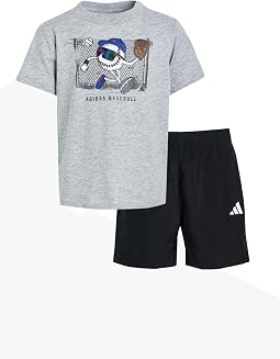 Комплект из футболки Heather Graphic и шорт Woven (Младенец)