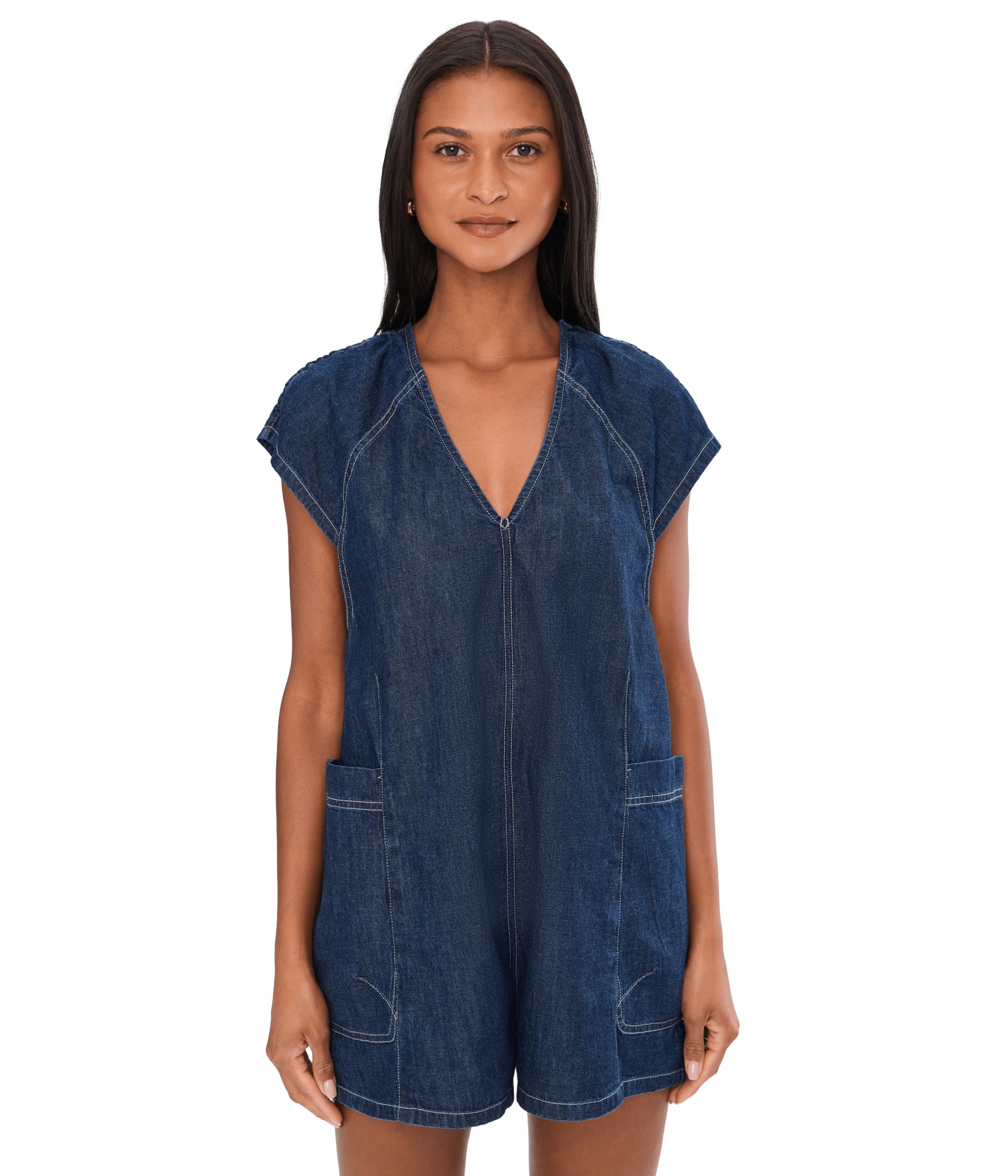 Free Fall Denim Rompers