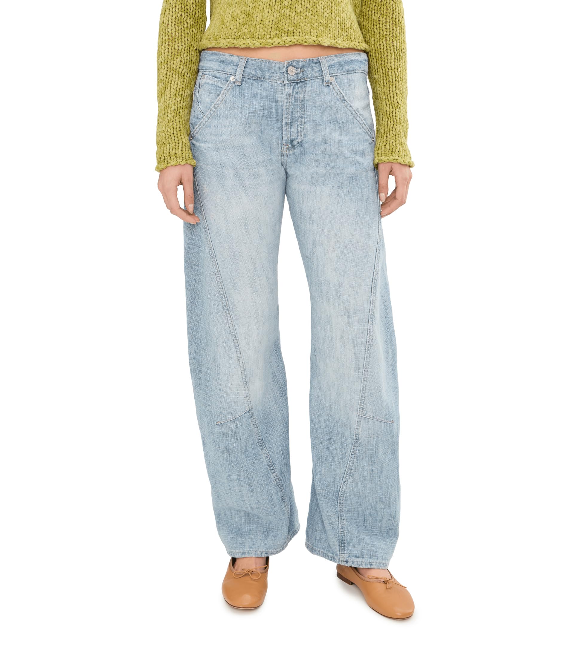 We The Free Highland Low Rise Bowed Jeans