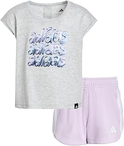 adidas Kids Комплект из шорт и футболки с сеткой (Детский)