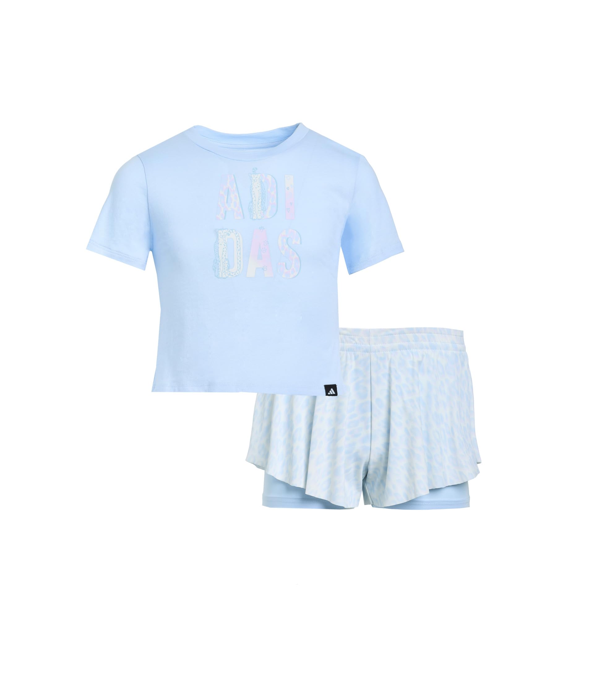Tee & Aop Flowy Shorts Set (Toddler/Little Kid)