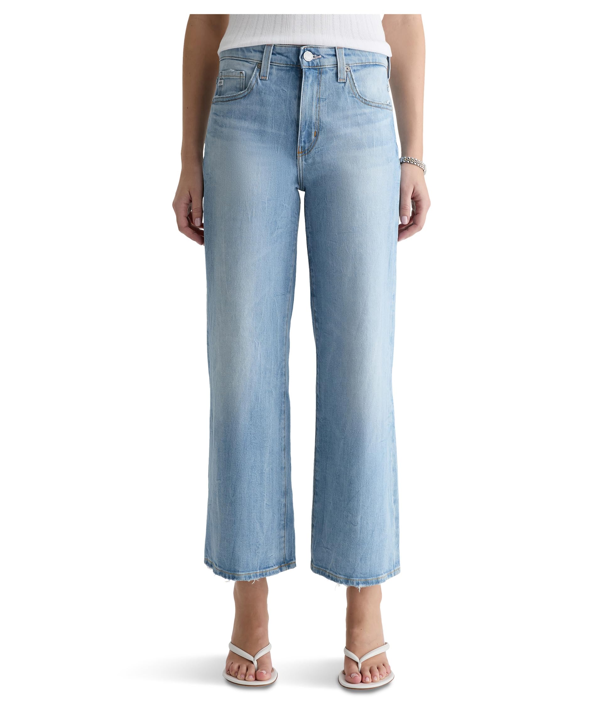 Saige Mid-Rise Wide Leg Crop in Kings River