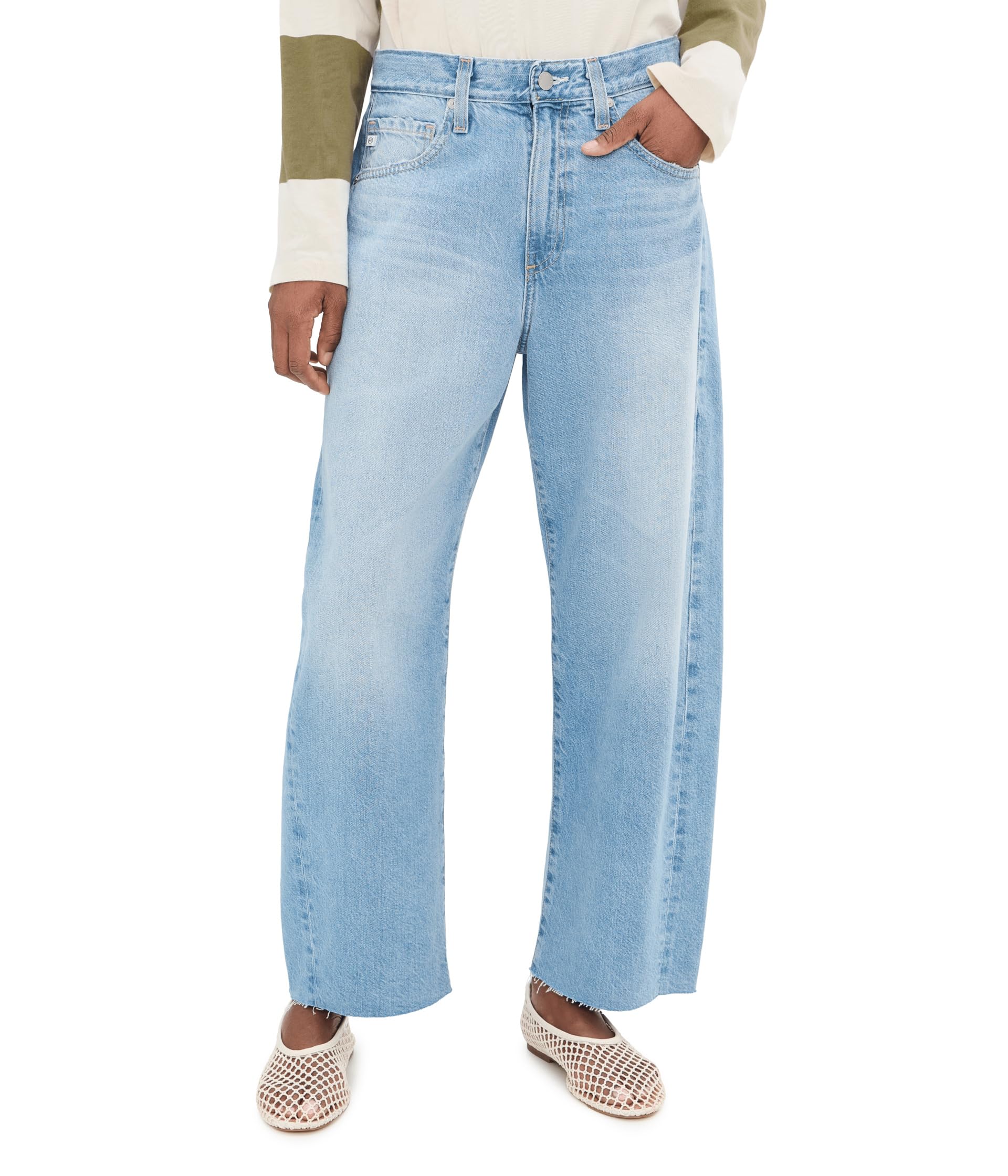 Джинсы Hattie High-Rise Crop Barrel в Gesture