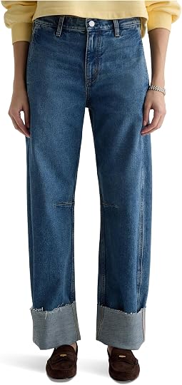 Женские джинсы Mercer High-Rise Cuffed Barrel в цвете 11 Years Enrich