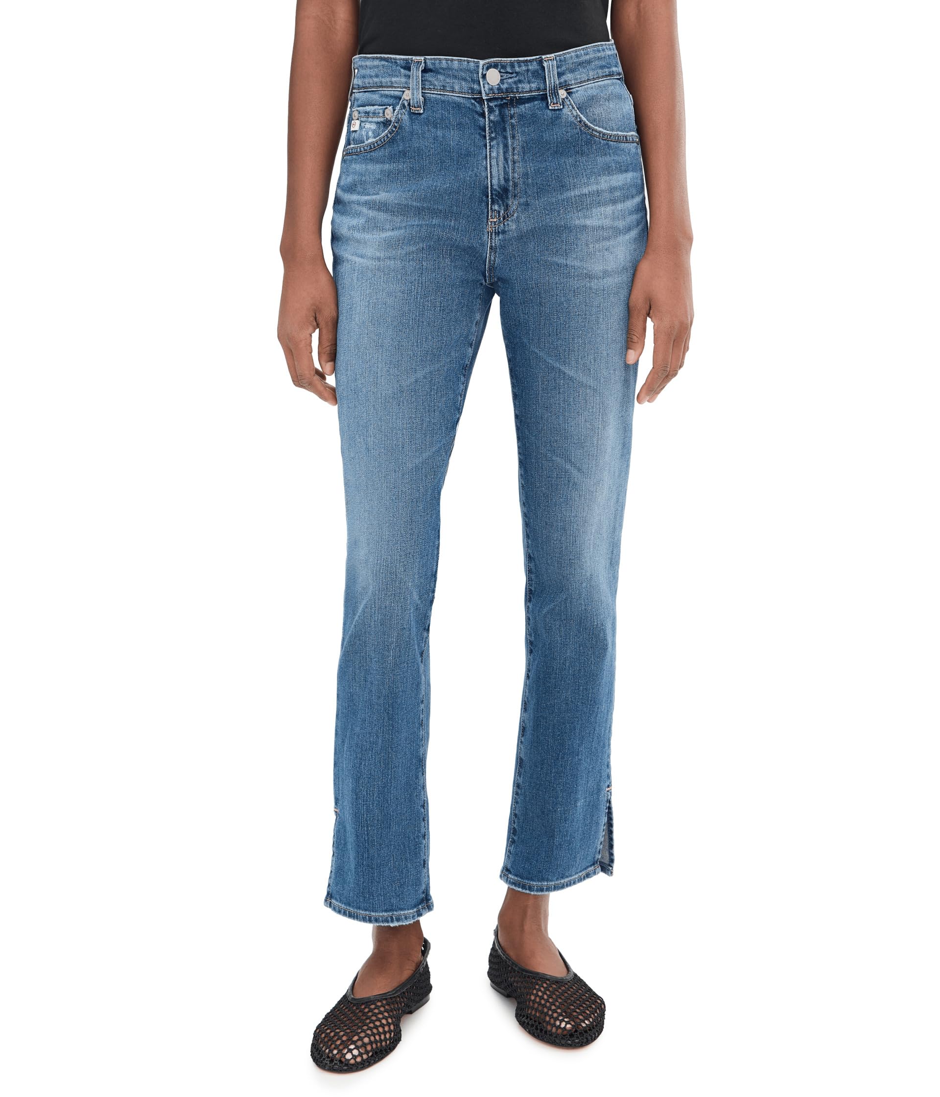 Джинсы AG Jeans Mari Mid-Rise Slim Straight Crop 15 Years Prague