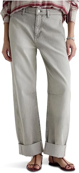 AG Jeans Mercer джинсы с высокой посадкой и манжетами в цвете Sensory