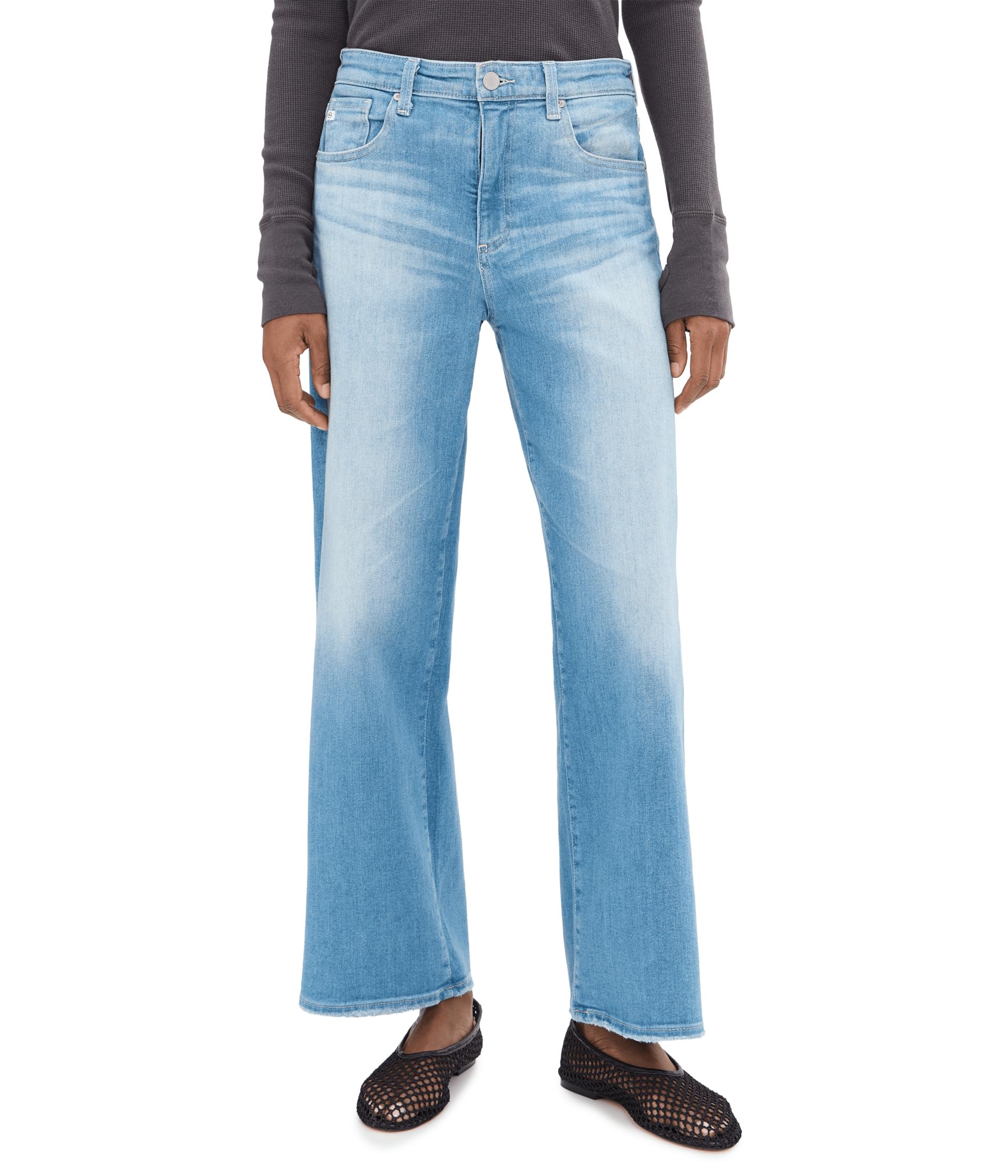 Saige Mid-Rise Wide Leg Crop in Expedition