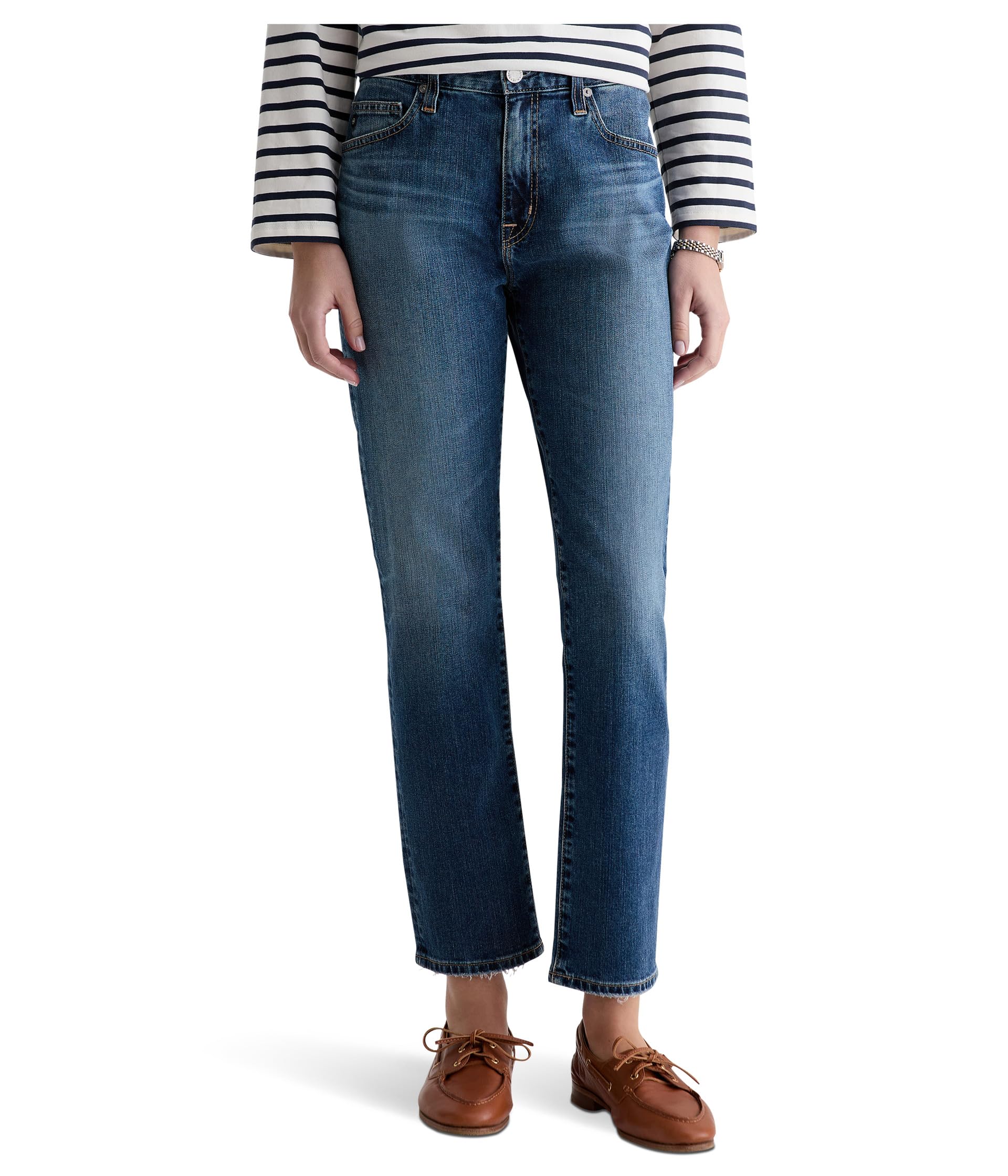 Джинсы AG Jeans Ex-boyfriend Mid-Rise Slouchy Slim в Inspired Gaze