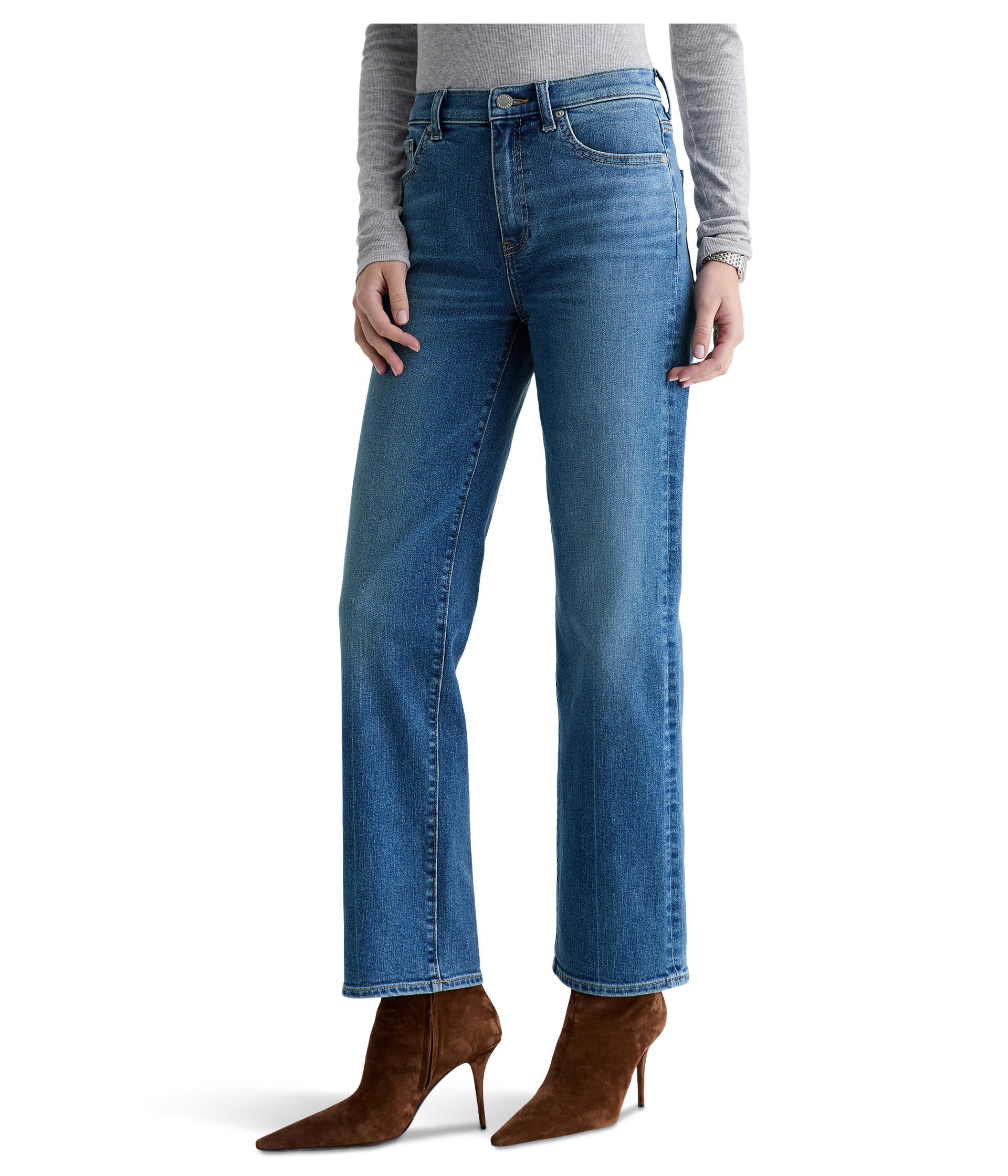 Джинсы Brinley Mid-Rise Straight Женский