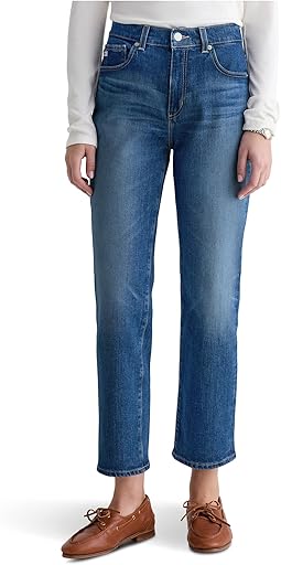 Джинсы Brinley Mid-Rise Straight Crop Женские