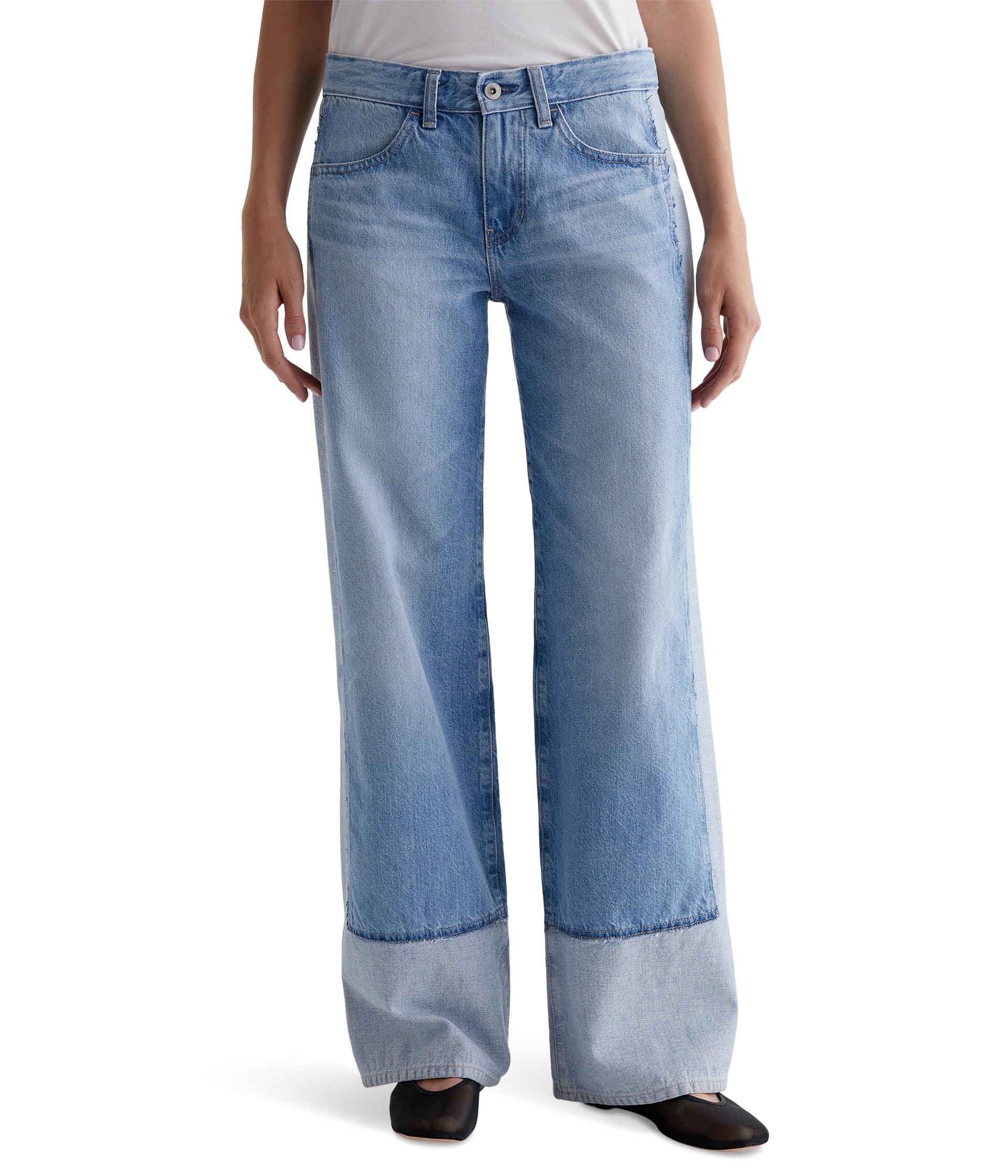 Adria Low Rise Baggy Wide Leg in Mondrian