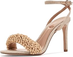 Arleem Beaded Band Ankle Strap High Heel Sandals