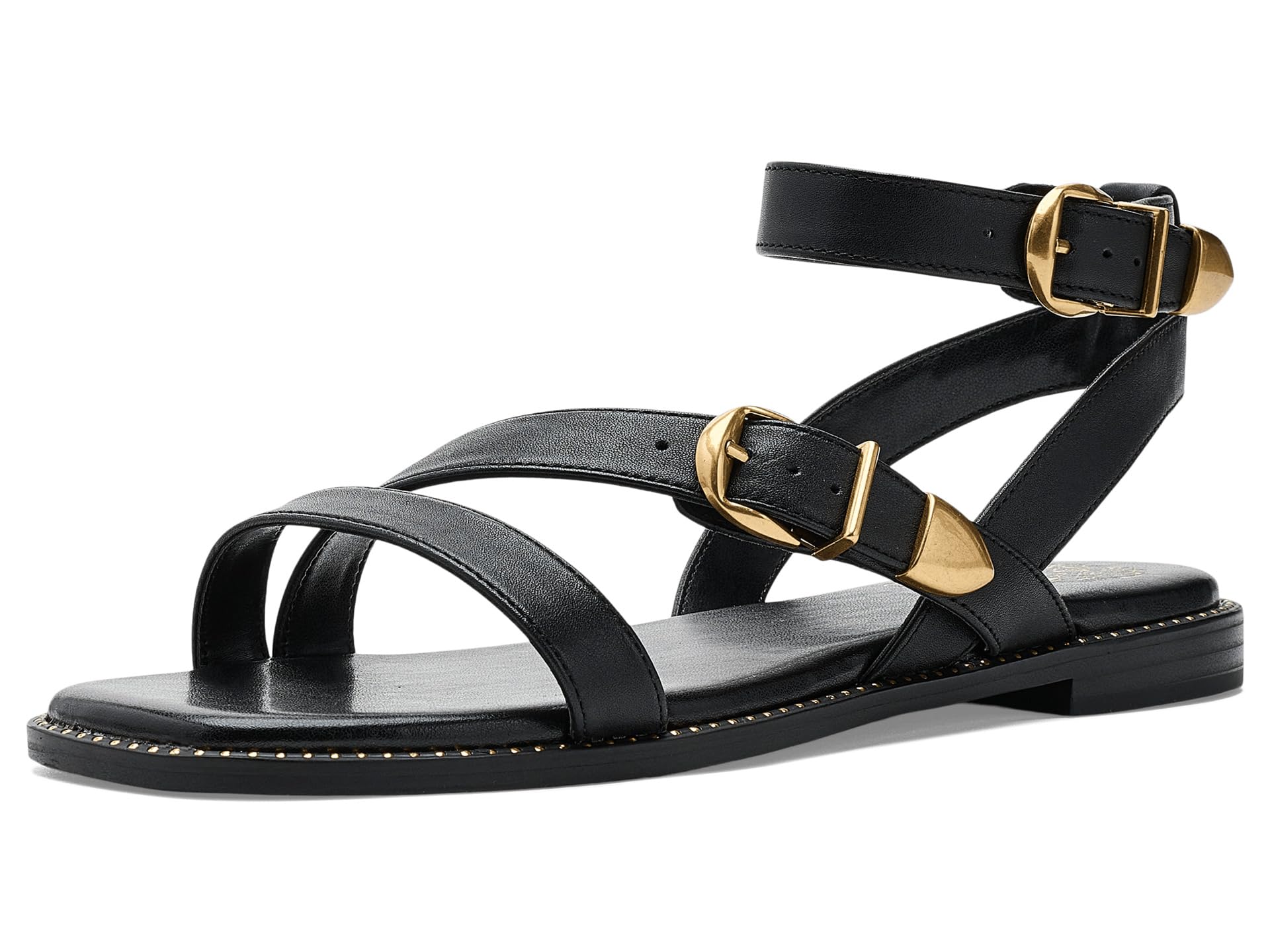 Neiko Double Buckle Strappy Flat Sandals