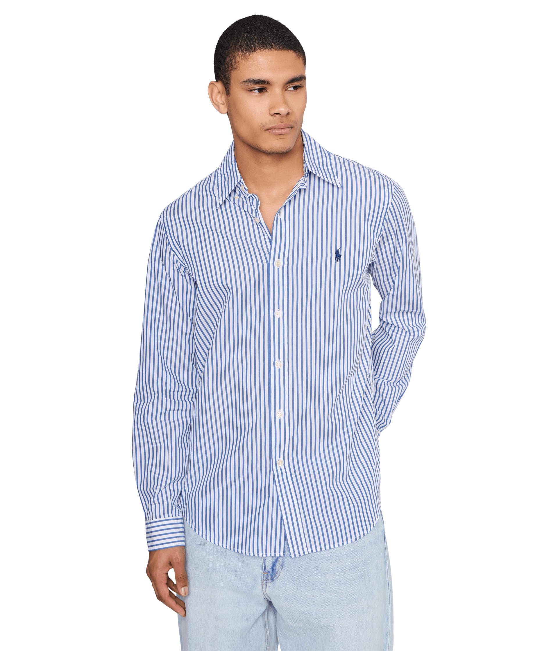 Classic Fit Striped Broadcloth Shirt