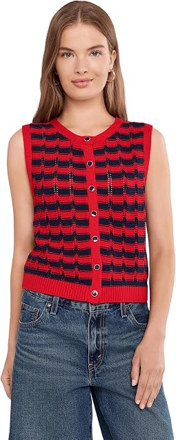 Жилет Isla Striped Button Front